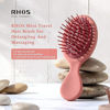 Picture of RHOS Mini Travel Hair Brush for Women/Men/Kids - Pocket Detangler Brush for Wet and Dry Hair - Travel Size Paddle Brush for Detangling- For All Hair Types (1 Pack-Red)