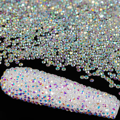 Rhinestones Bulk, Flatback Round Jelly Rhinestones Non Hotfix Crystal Gems  Large Quantity Wholesale for DIY Crafts Clothes Tumblers Face Makeup  Manicure - colorful 