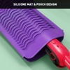 Picture of ZAXOP Resistant Silicone Mat Pouch for Flat Iron, Curling Iron,Hot Hair Tools (Purple)