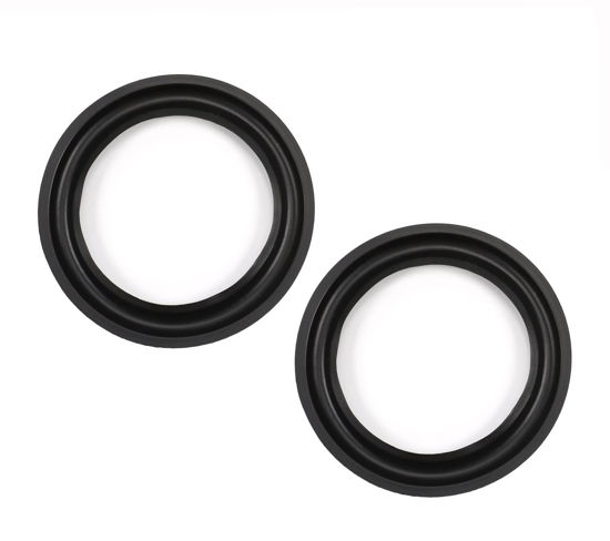 Picture of Fielect 6.5 Inch Speaker Rubber Edge Surround Rings Replacement Parts for Speaker Repair or DIY 2pcs