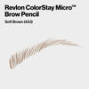 Picture of Revlon ColorStay Micro Eyebrow Pencil with Built In Spoolie Brush, Infused with Argan and Marula Oil, Waterproof, Smudgeproof, 453 Soft Brown (Pack of 1)