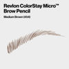 Picture of Revlon ColorStay Micro Eyebrow Pencil with Built In Spoolie Brush, Infused with Argan and Marula Oil, Waterproof, Smudgeproof, 454 Medium Brown (Pack of 1)