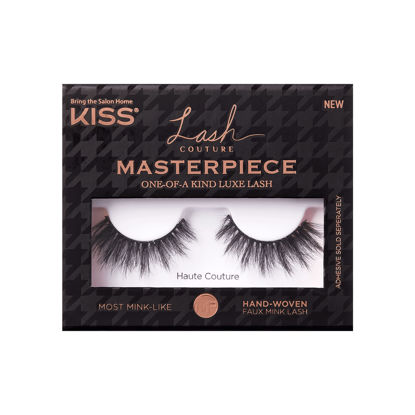 Picture of KISS Lash Couture Masterpiece Fake Eyelashes Style 02, ‘Haute Couture’, One-of-a-Kind Luxe Lash, Hand Woven Faux Mink Synthetic False Eyelashes, 1 Pair