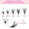 Picture of FADVAN Eyelash Clusters Grafting Individual Cluster Lashes 40 Roots 8/10/12/14/16mm Self Adhesive Eyelashes Cluster Eyelash Extensions Reusable Artificial Lash Clusters (40 Roots-0.07-D, 8-16mm Mixed)