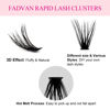 Picture of FADVAN Eyelash Clusters Grafting Individual Cluster Lashes 40 Roots 8/10/12/14/16mm Self Adhesive Eyelashes Cluster Eyelash Extensions Reusable Artificial Lash Clusters (40 Roots-0.07-D, 8-16mm Mixed)