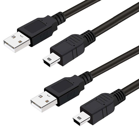 Picture of JEDELEOS TI84 USB Cable for Texas Instruments Calculator, TI-84 Plus, TI-84 Plus C Silver Edition, TI 89 Titanium, TI Nspire CX/TI Nspire CX CAS Graphing Calculator (Pack of 2)