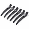 Picture of AIMIKE Professional Hair Cutting Clips for Hairdresser, Styling Sectioning, Non Slip, No-Trace Duck Billed with Silicone Band, Salon and Home, Women, Men - Black 4.3” Long, 6pcs