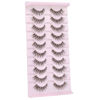 Picture of wiwoseo False Eyelashes Russian Strip Lashes Clear Band Natural 3D Effect Wispy Fluffy 13MM Lashes 10 Pairs Pack