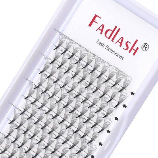 Picture of Premade Fans Eyelash Extensions 8D 0.10 D Curl Lash Fans Premade Volume Lash Extensions Individual Eyelashes Extension Supplies FADLASH (8D-0.10D, 8mm)