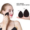 Picture of 5 Pcs Makeup Sponges Set - 4 Beauty sponges Blending Blenders with 1 Holder and Egg Case, Flawless for Cream, Powder and Liquid (Black)