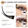 Picture of LASHVIEW Ellipse Flat Eyelash Extension,Flat Eyelash Extension supplies,Individual Lashes,0.15mm D Curl Mixed Length,Lash Extension,Semi-Permanent,Extremely Light & Soft,Professional Salon Use