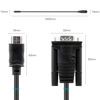 Picture of HDMI to VGA Cable 4.9ft/1.5m HDMI to VGA Video Converter Adapter 1080P Male to Male Compatible for Computer, Desktop, Laptop, PC, Monitor, Projector, HDTV