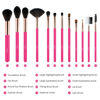 Picture of Makeup Brushes Set Professional - 12pcs Red Make up Brush Set Foundation Eyebrow Blush Concealer Face Powder Eye Shadows Highlight Brush Kit Wooden Handle