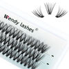 Picture of Individual Lashes 30 Root 12-16mm Cluster Eyelashes D Curl 0.07mm Eyelashes Eyelash Extension 30D Soft Lightweight Professional Makeup Handmade Individual Cluster Eye Lashes(Cluster Lashes-30D-0.07-D,12mm)