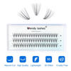 Picture of Individual Lashes 10 Root 12-16mm Cluster Eyelashes D Curl 0.07mm Thickness Grafting Fake False Eyelashes Eyelash Extension 10D Soft Lightweight Professional Makeup Handmade Individual Cluster Eye Lashes(Cluster Lashes-10D-0.07-D,14mm)