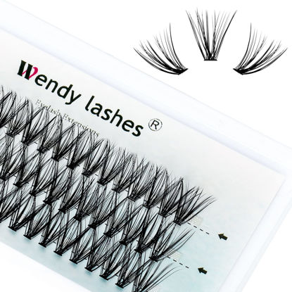 Picture of Individual Lashes 30 Root 12-16mm Cluster Eyelashes D Curl 0.07mm Thickness Grafting Fake False Eyelashes Eyelash Extension 30D Soft Lightweight Professional Makeup Handmade Individual Cluster Eye Lashes(Cluster Lashes-30D-0.07-D,16mm)