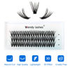 Picture of Individual Lashes 40 Root 12-16mm Cluster Eyelashes D Curl 0.07mm Eyelashes Eyelash Extension 40D Soft Lightweight Professional Handmade Individual Cluster Eye Lashes(Cluster Lashes-40D-0.07-D,13mm)