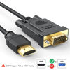 Picture of UVOOI HDMI to VGA Cable 3.3 Feet, HDMI to VGA Adapter Cable for Monitor 1080P HD Video Cord Compatible with Raspberry Pi, Roku, Computer, Laptop, Projector, HDTV