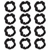 Picture of 12Pcs Satin Hair Scrunchies, Black Scrunchies Hair Ties Elastic Hair Bands Ponytail Holder Hair Accessories Stocking Stuffers for Women