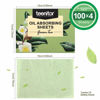 Picture of Teenitor 400 counts Oil Blotting Sheet, Oil Control Film, Blotting Paper for Oily Skin Care, Green Tea Oil Absorbing Tissues Paper, Large 10cmx7cm