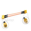 Picture of Padarsey 2pcs 90mm FPV Antenna Extension Cable RP-SMA Male to RP-SMA Female Antenna Adapter