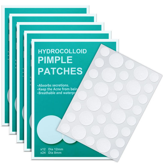 Picture of Pimple Patches for Face 180 Counts Hydrocolloid Acne Patches for face Invisible Zit Patches for Face Acne Spot Treatment Patch Blemish Patches Cover Patches Stickers