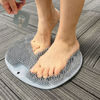 Picture of Shower Foot Scrubber Mat Back Washer Back Exfoliating Bath Wash Pad Wall Mounted Slip Suction Cups Foot Scrubber for Use in Shower Cups Foot Cleaner for Men and Women