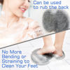 Picture of Shower Foot Scrubber Mat Back Washer Back Exfoliating Bath Wash Pad Wall Mounted Slip Suction Cups Foot Scrubber for Use in Shower Cups Foot Cleaner for Men and Women