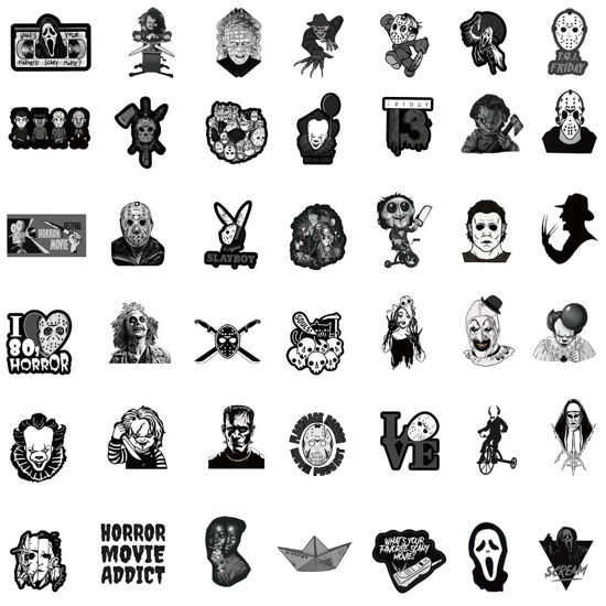 Getuscart- 100 Pcs Horror Stickers,horror Movie Stickers Vinyl 