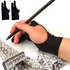 Picture of Drawing Glove, Digital Art Glove for Graphic Tablet, Artist Gloves with Two Fingers for iPad, Paper Sketching, Smudge Guard, Palm Rejection, Suitable for Left and Right Hand (2 PCS, Small)