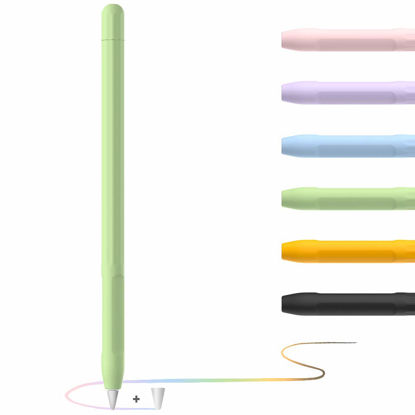 Picture of YINVA Case for Apple Pencil Grip for Apple Pencil Accessories Holder for Apple Pencil 1st Generation Cover Sleeve for Apple Pencil with Protective Nib Cover for iPad Pencil(Green)