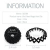 Picture of Sizobi 3 Pcs Black Hair Clips, Expandable Bird Nest Hair Clip, Hair Accessories For Women and Girls, Hair Bun Clip for Thin Thick Curly Hair