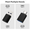 Picture of 4 Pack USB C to USB Adapter (2 Pack) & USB to USB C Adapter (2 Pack), USB A to USB C 3.1 Adapter, Type C to USB Adapter Compatible with iPhone Samsung Google PC MacBook Pro Airpods iPad Laptop Tablet