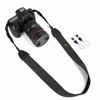 Picture of WANBY Camera Strap Black Canvas Neck Shoulder Strap with Quick Release Buckles for DSLR SLR