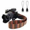 Picture of WANBY Camera Strap Canvas Multicolor Neck Shoulder Camera Strap with Quick Release Buckles for DSLR SLR