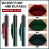 Picture of evpct 3Pcs Dark Color Colored Red Army Green Matte Liquid Lipstick Makeup Set 24 Hour Long Lasting Waterproof Smudge Proof Deep red Green Liquid Lipstick Matte Lip Stain Gloss Liner Green Makeup Kit 8