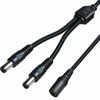 Picture of 2 Pack DC Power 1 Female to 2 Male 5.5mm x 2.1mm DC Power Supply Splitter Cord for Surveillance Camera Cable Barrel Plug,Y Splitter Adapter Wire,2 Way Y-Cable for CCTV Security Camera,LED Strip Light