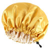 Picture of CHORHA Satin Sleep Cap,Double-Sided Adjustable Sleep Bonnet,Bonnet Cap for Sleep Yellow