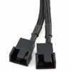 Picture of CRJ 15-Pin SATA to Dual 3-Pin and 4-Pin PWM Sleeved Fan 12V Power Adapter Cable