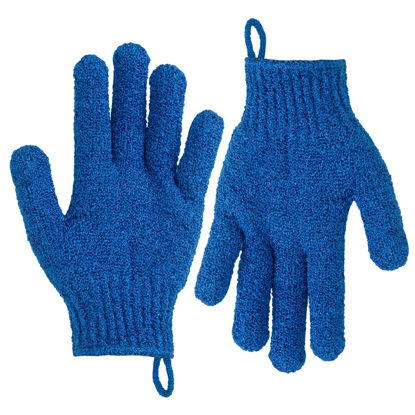 Picture of Exfoliating Bath Gloves for Shower Spa Massage and Body Scrubs Exfoliates Dead Skin Gloves with Hanging Loops