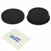 Picture of Haoge Camera Body Cap and Rear Lens Cap Cover Kit for Canon EOS EF EF-S EFS Mount Camera Lens Such as 10D 20D 30D 40D 50D 60D 70D 77D 80D 90D 1D 1DC 1Ds 1DX 5D 5DS 6D 7D Mark I II III IV