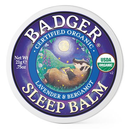 Picture of Badger - Sleep Balm, Lavender & Bergamot, Natural Sleep Balm, Scented Relaxing Balm for Children and Adults, Calming Night Balm, Organic Sleep Balm, 0.75 oz