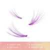 Picture of LANKIZ Individual Lashes Natural Cluster Lashes, 20 Roots Purple DIY Lash Extension, C Curl 0.07mm Thickness 8-14mm Mix Faux Mink Colored Eyelash Extension at Home (Cluster-26)