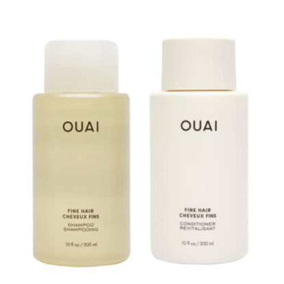 Picture of OUAI Fine Shampoo + Conditioner Set. Free from Sulfates. 10 oz Each.