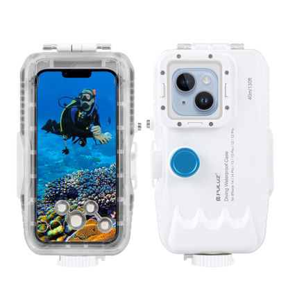 Picture of 40M/131FT Underwater Housings for iPhone 14/14 Pro / 13/13 Pro / 12/12 Pro, Dive Photography Case, IP68 Protective Diving Shell Accessories