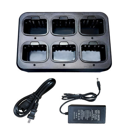 Picture of Teseko wpln4232 WPLN4226 Six-Way Charger Multi Unit Charger for Motorola XPR3300e XPR6550 XPR7550 XPR6350 XPR7350 XPR6580 XPR7580 XPR7580e XPR7550e XPR7350e XPR3500e APX4000 XiR P8268 WPLN4226A