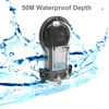 Picture of Panoramic Sports Camera Dive Case Waterproof Housing Diving Protective Case Underwater 50M with Silicone Lens Cover Replacement for Insta360 X3 Action Camera Accessories