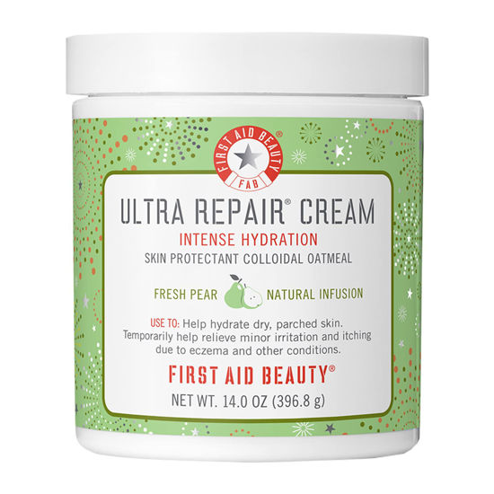 Picture of First Aid Beauty Ultra Repair Cream Intense Hydration Moisturizer for Face and Body - Fresh Pear Scent, 14 oz