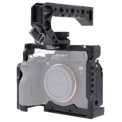 Picture of A7 IV Cage Support, Hersmay Camera Cage with Top Handle for Sony A7 IV / A7S III Full Frame mirrorless Camera