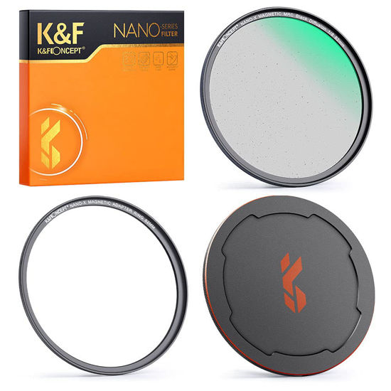 Picture of K&F Concept 52mm Magnetic Black Diffusion 1/8 Filter Kit (Black Diffusion 1/8 Filter + Magnetic Adapter Ring + Lens Cap) Special Effect Filter with 28 Multi-Layer Coatings for Camera Lens